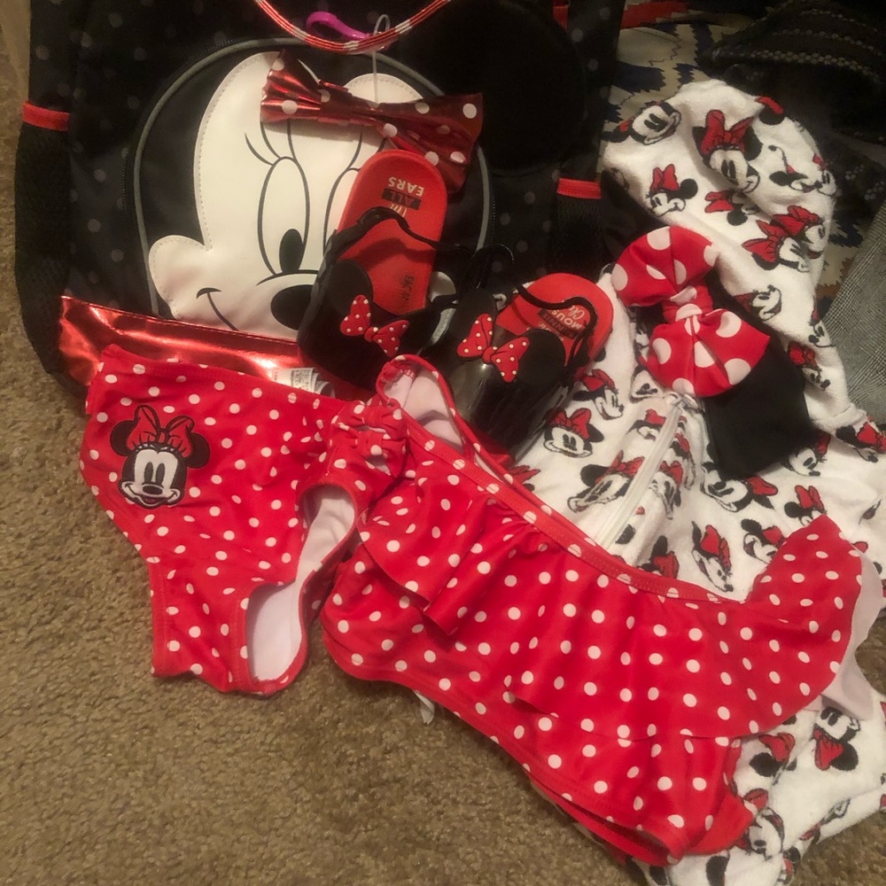 Minnie Mouse Swim Suit Lot/ Disney here we come